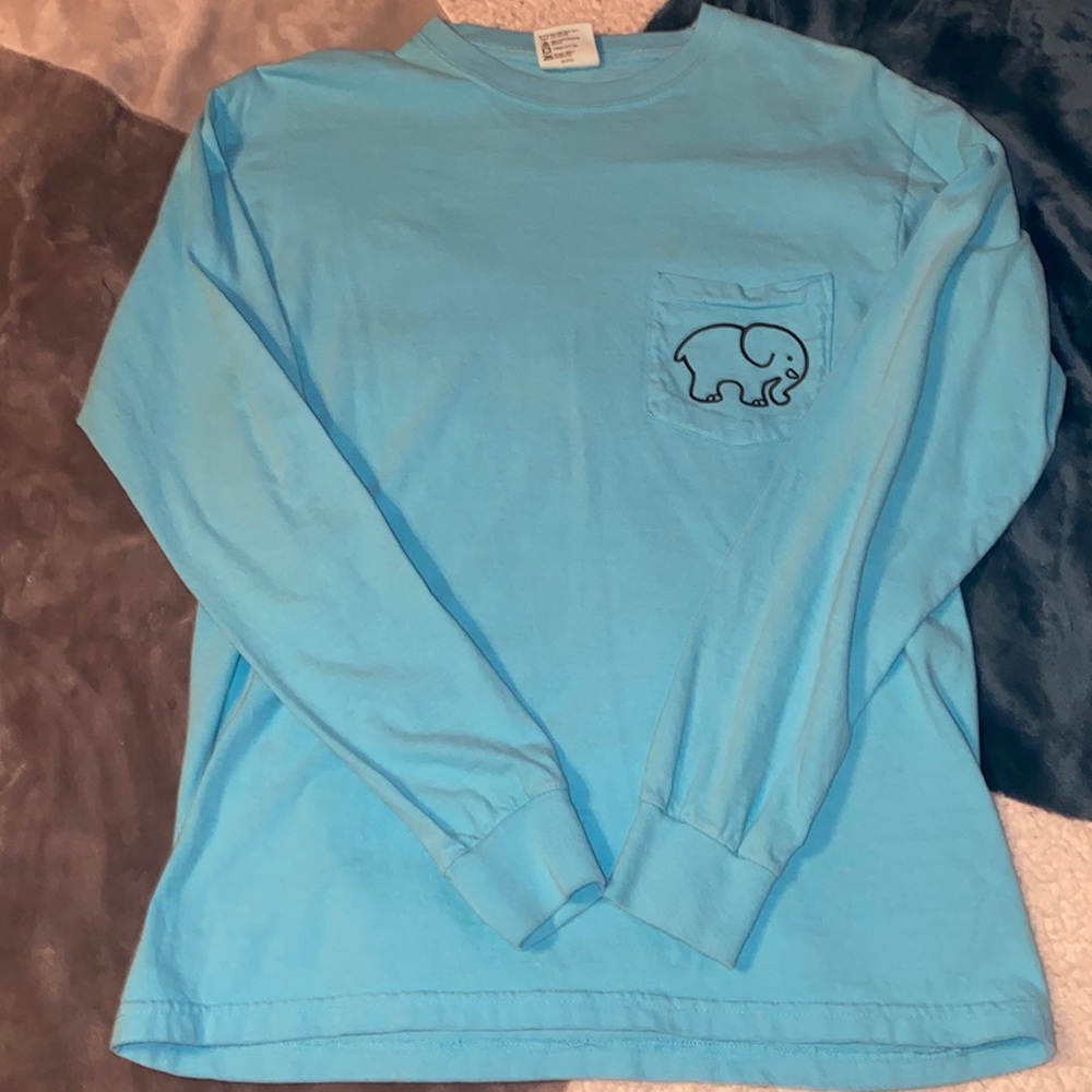 ivoryella womens small blue long sleeve shirt